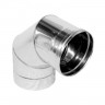 Дымоходное колено фиксир. 90° нерж. Версия Люкс D-160 мм толщ. 1 мм